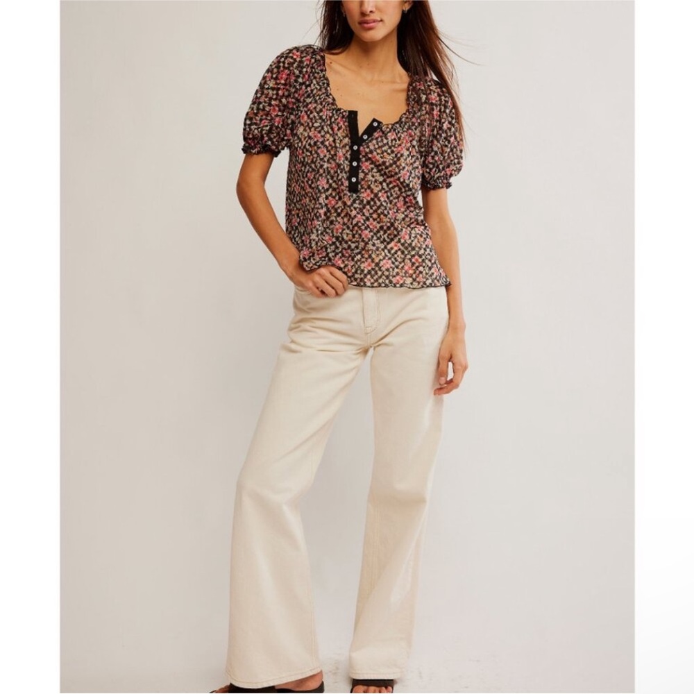 NWT Free People Astra Peasant Blouse